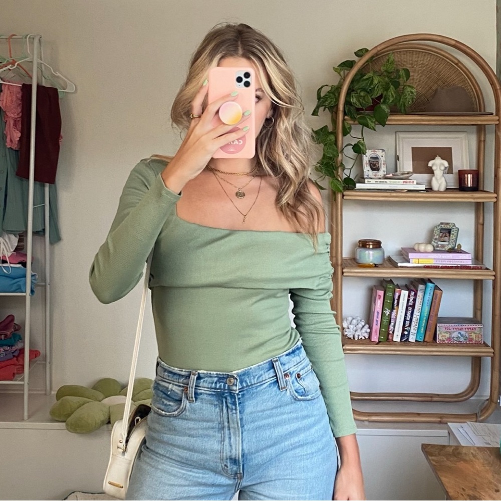 Lovers + Friends Green Bodysuit
